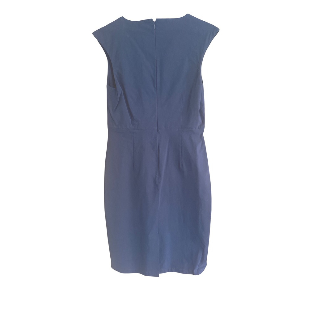 London Dress Company‎ Navy Cap Sleeve V Neck Sheath Business Dress - Picture 3 of 3